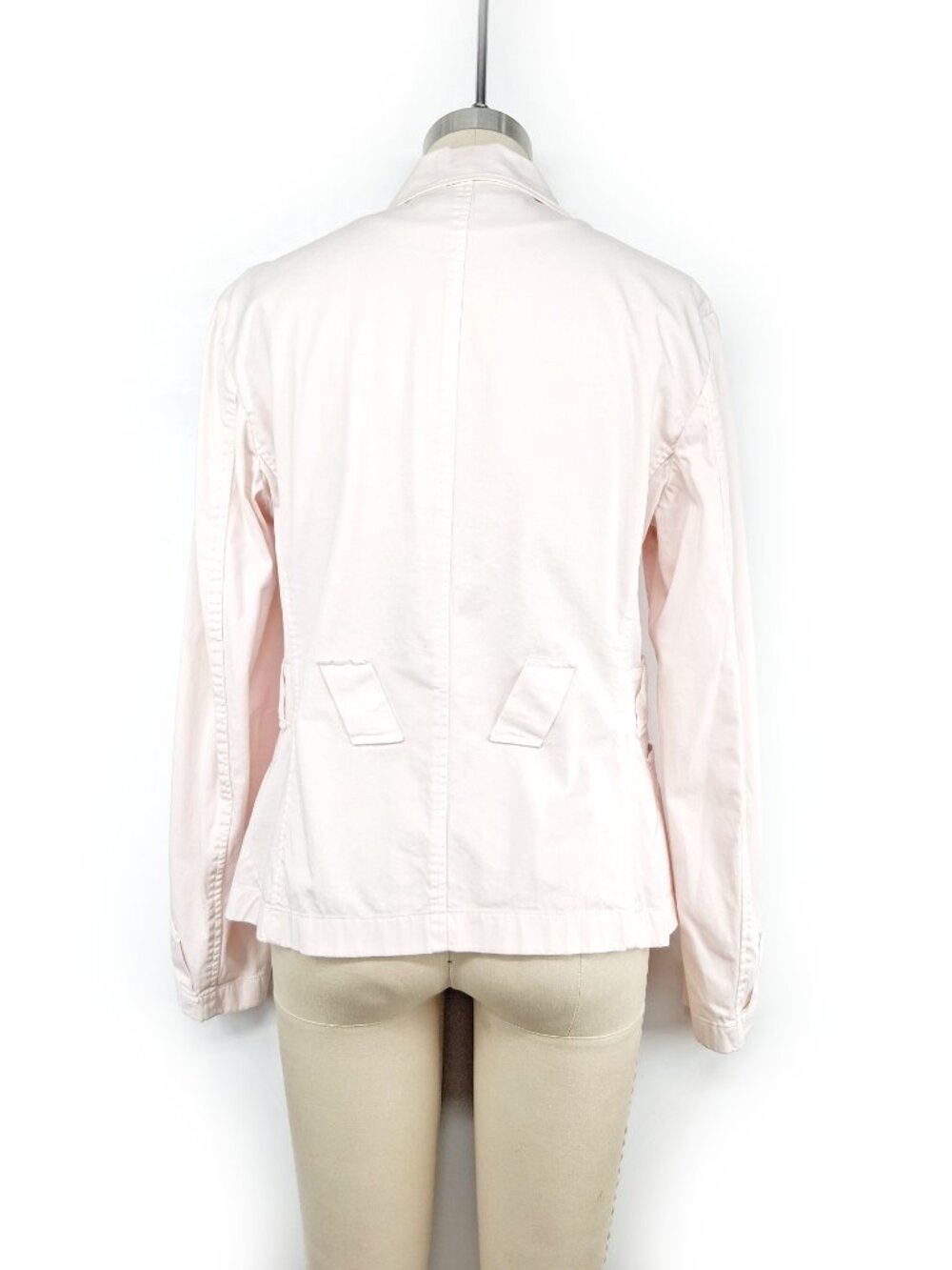 JIL SANDER Vintage 90s Cotton Jacket Pale Pink Light Weight Minimalist Italy 36 - Picture 3 of 13